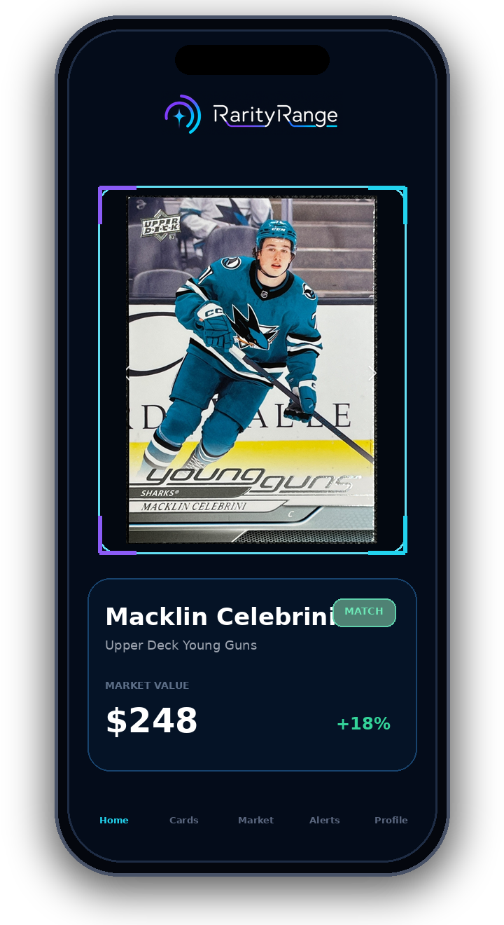 RarityRange card scan preview